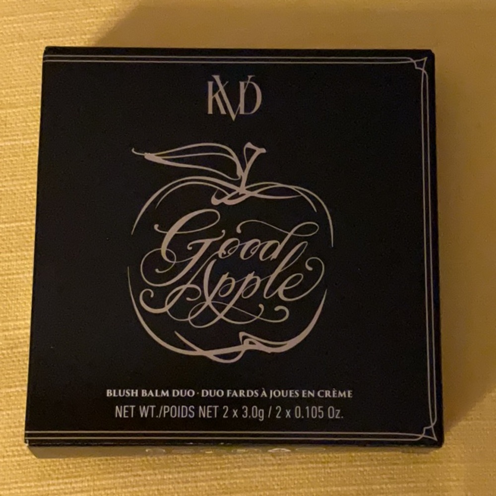 KVD Good Apple Blush Balm Duo hidden apple hallowed apple